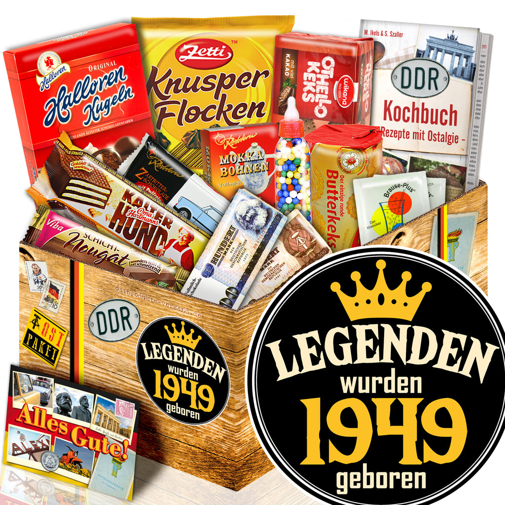 Legenden wurden 1949 geboren - Süßigkeiten Set DDR L