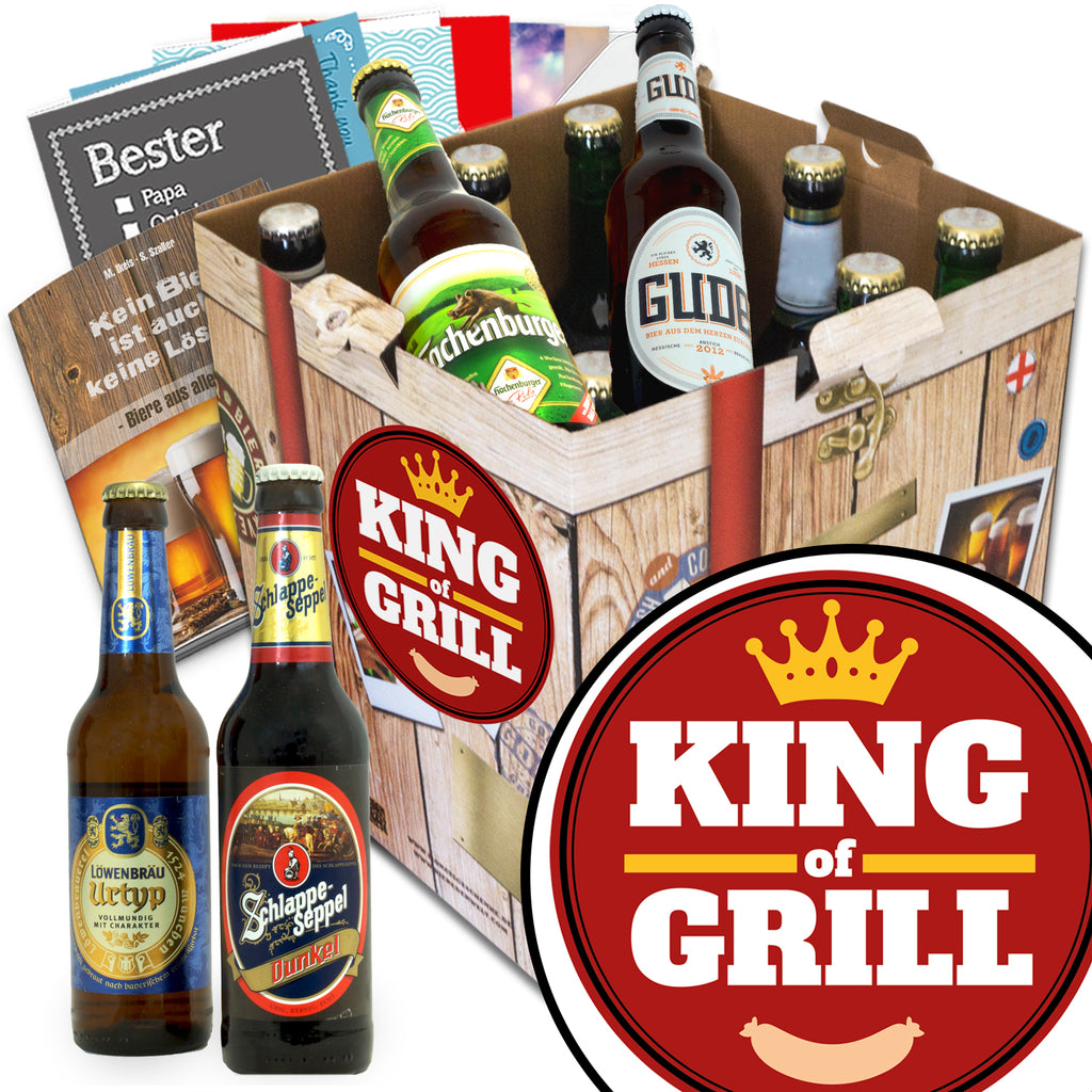 King of Grill | 9 Flaschen Biere aus Deutschland | Bier Geschenk