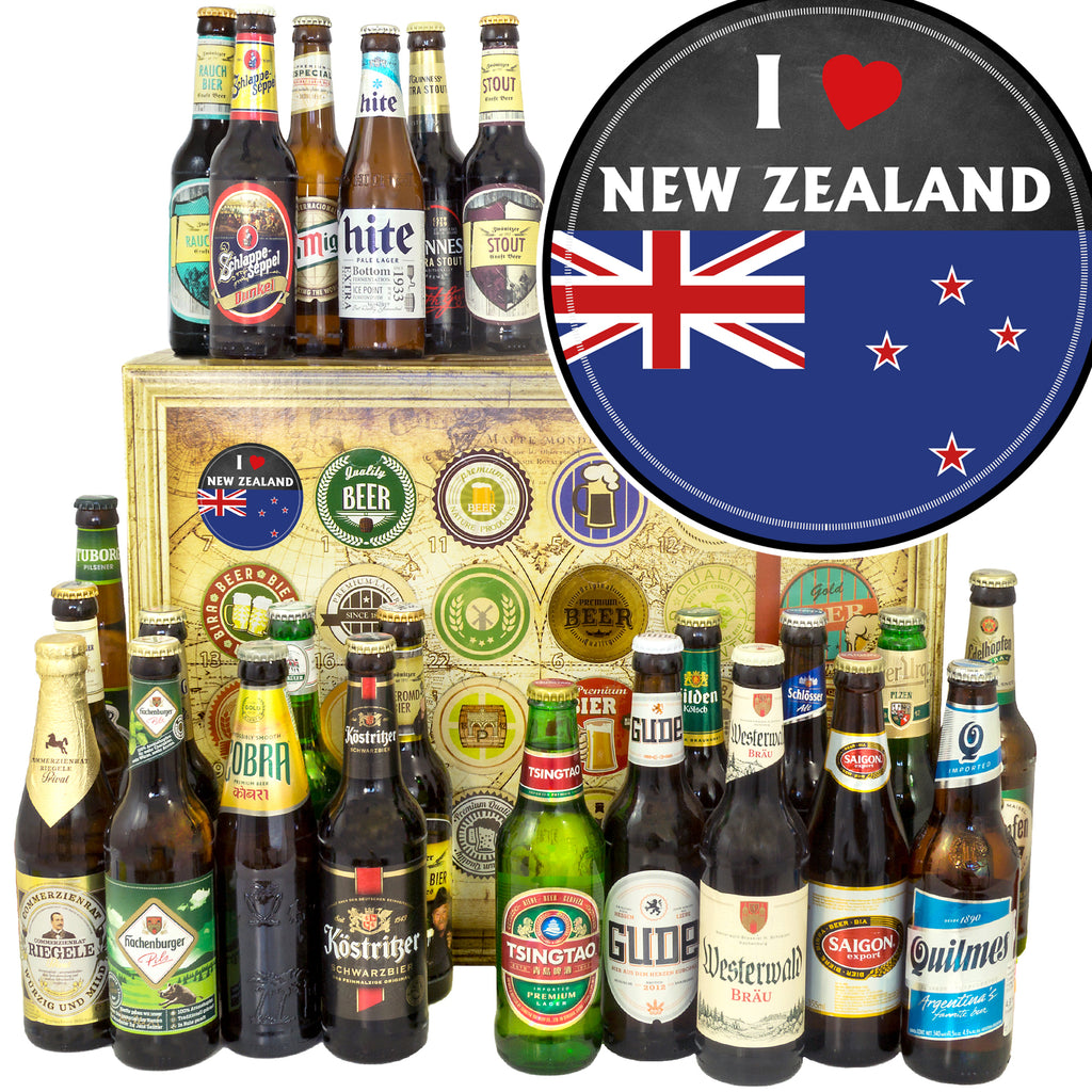 I love New Zealand | 24x Biere Welt und Deutschland | Probierpaket
