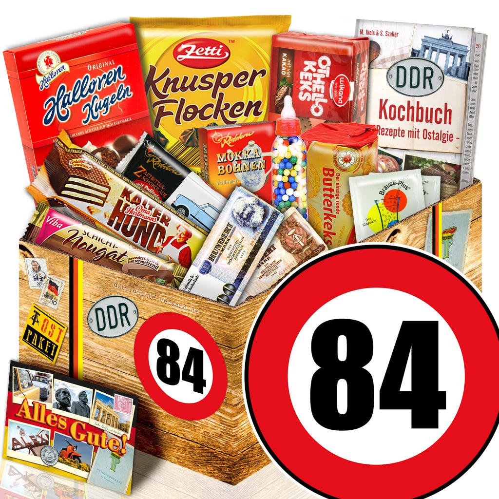 Zahl 84 - Süßigkeiten Set DDR L - monatsgeschenke.de