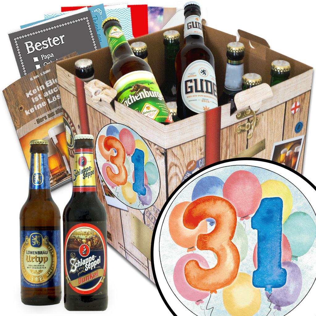 Geburtstag 31 | 9x Bier Deutschlandreise | Geschenk Set