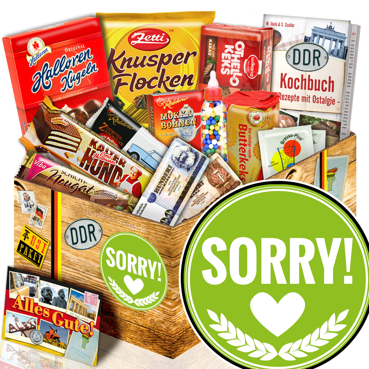 Sorry - Süßigkeiten Set DDR L - monatsgeschenke.de