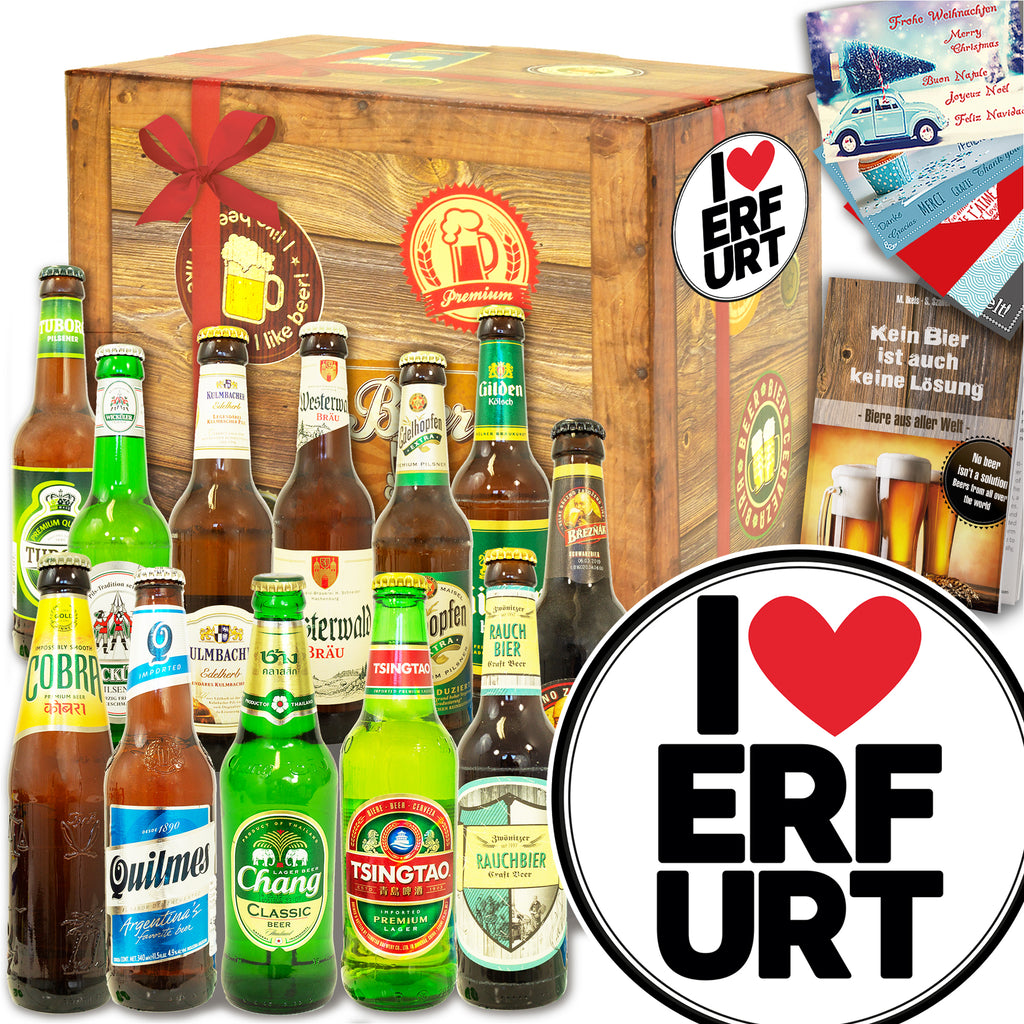 I love Erfurt | 12 Spezialitäten Bier International und DE | Geschenkbox