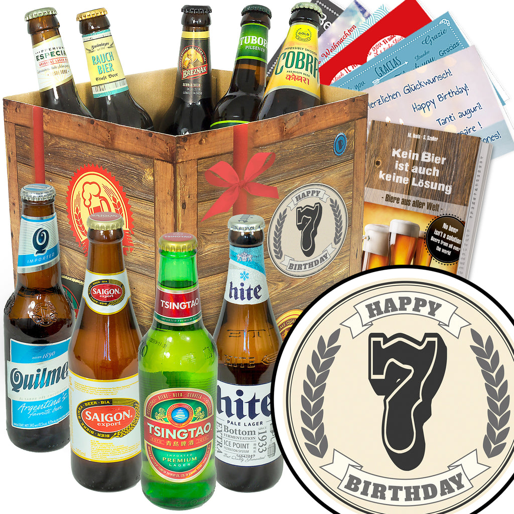 Geburtstag 7 | 9 Flaschen Bier Weltreise | Präsent