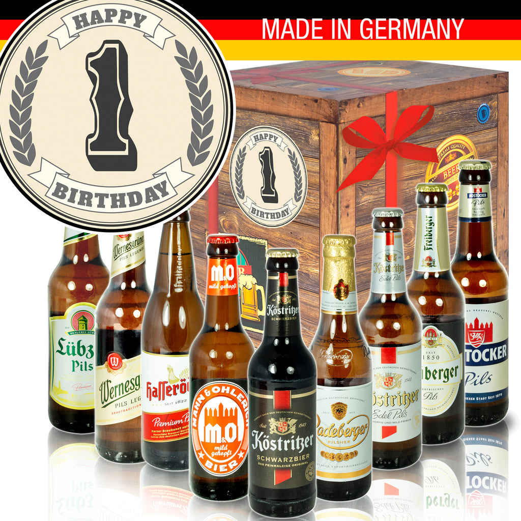 Geburtstag 1 | 9x Bier Biere Ostdeutsch | Bier Geschenk