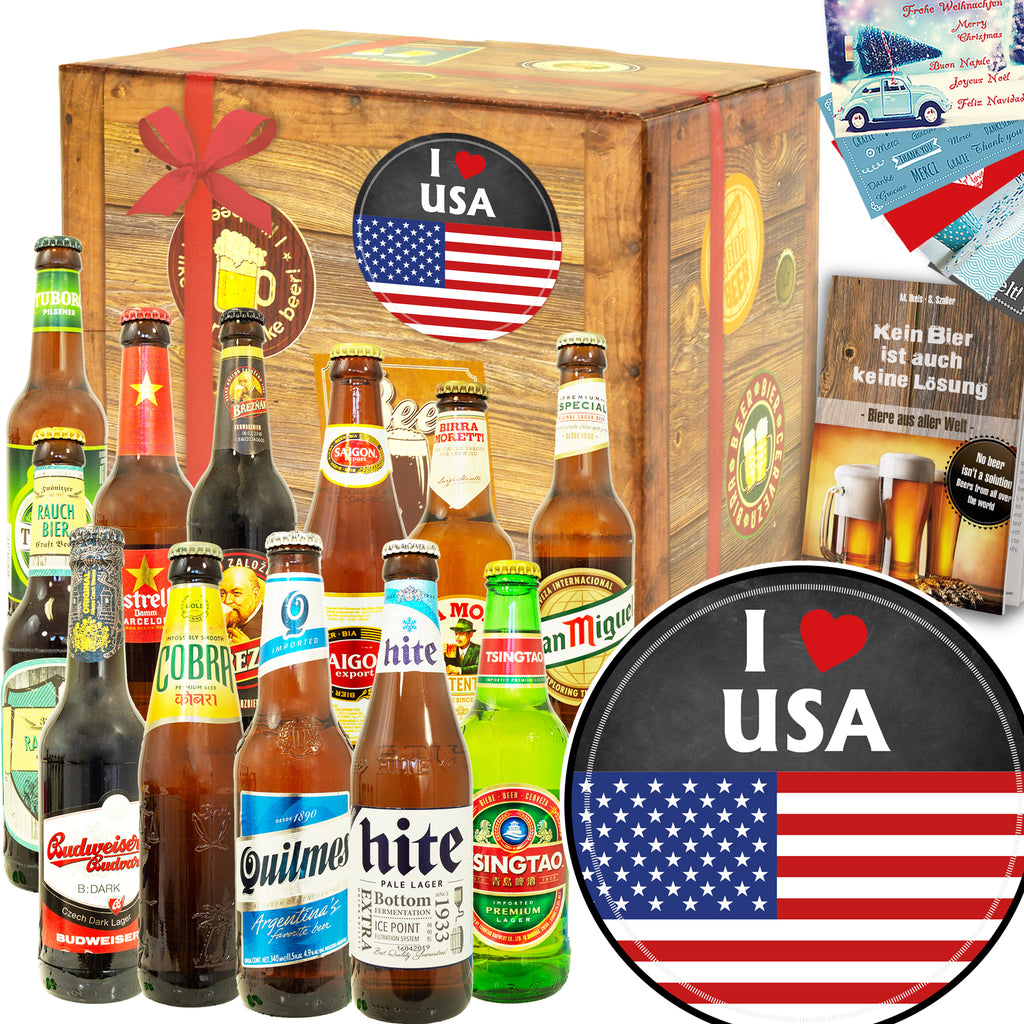 I love USA | 12x Bier aus aller Welt | Probierpaket