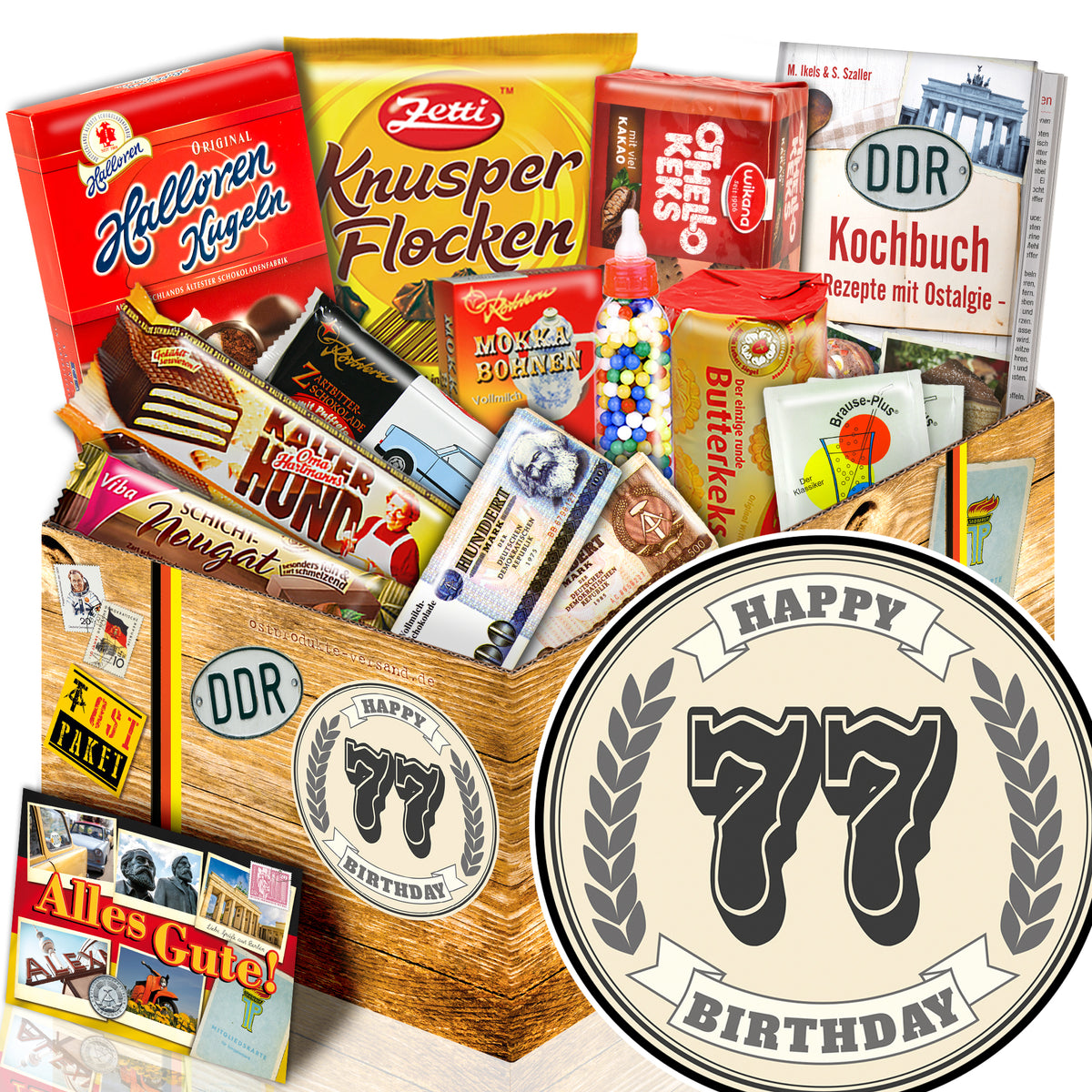 77 Zahl - Süßigkeiten Set DDR L