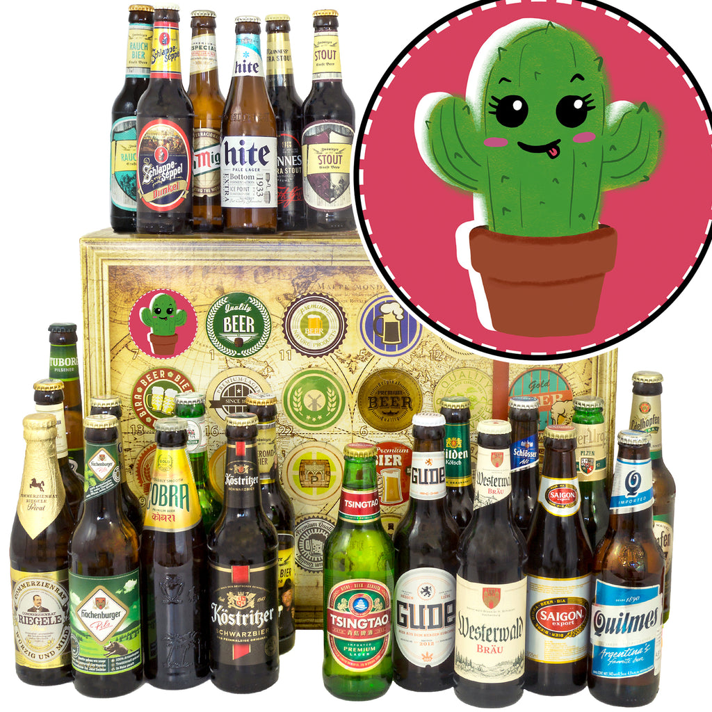 Kaktus | 24x Bier International und Deutschland | Bierpaket