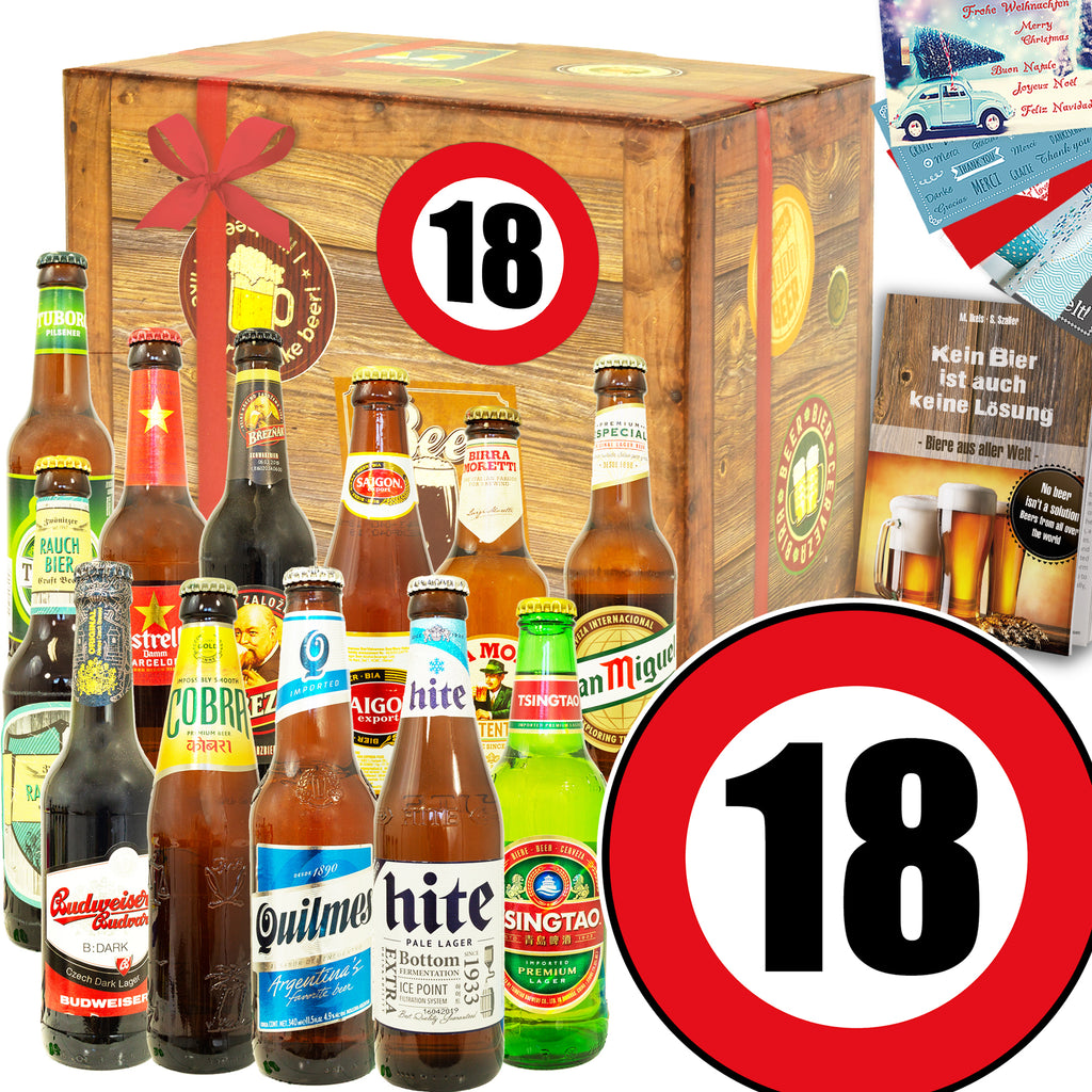 Zahl 18 | 12x Bierweltreise | Präsent