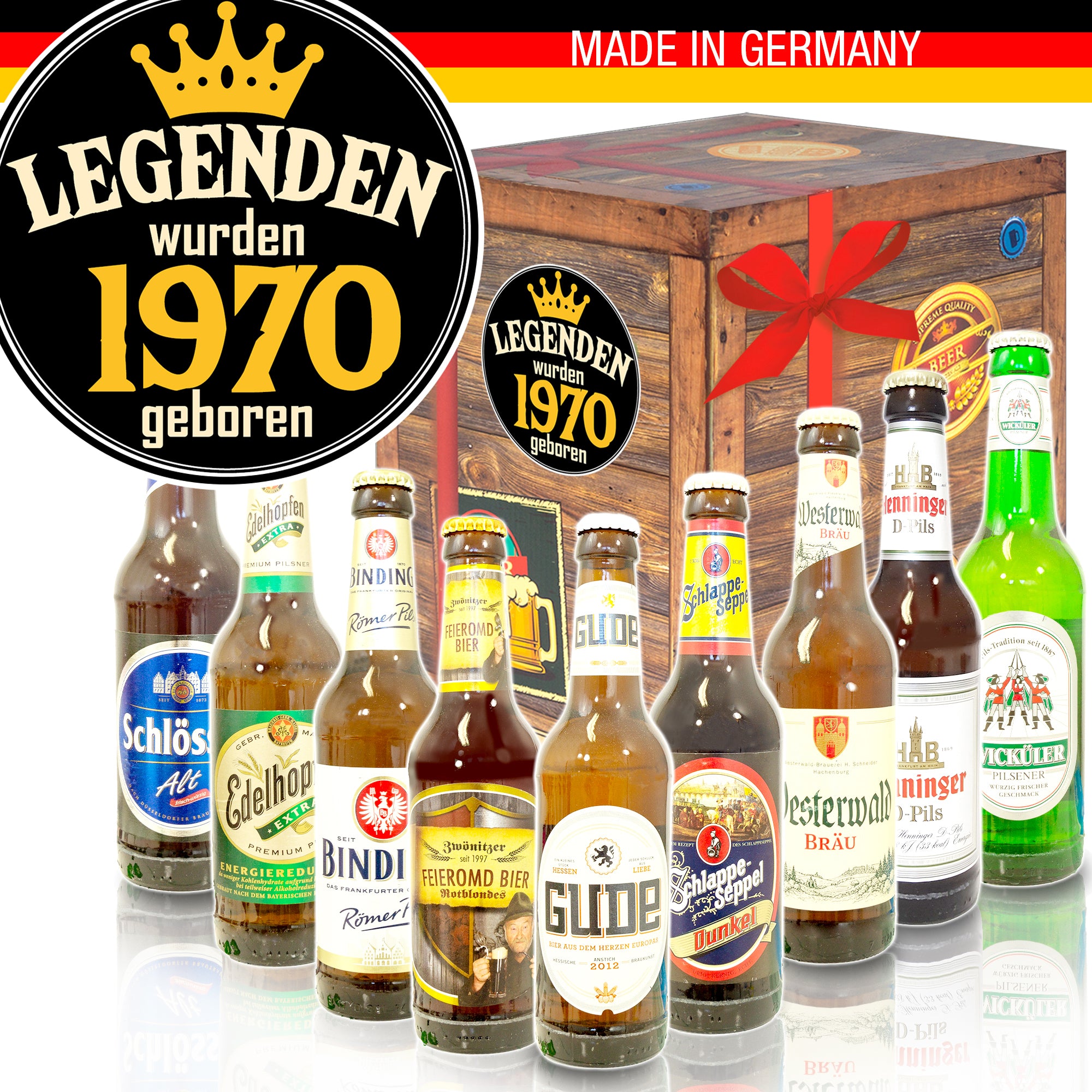 Legenden 1970 | 9 Flaschen Biere Deutschland | Geschenkset