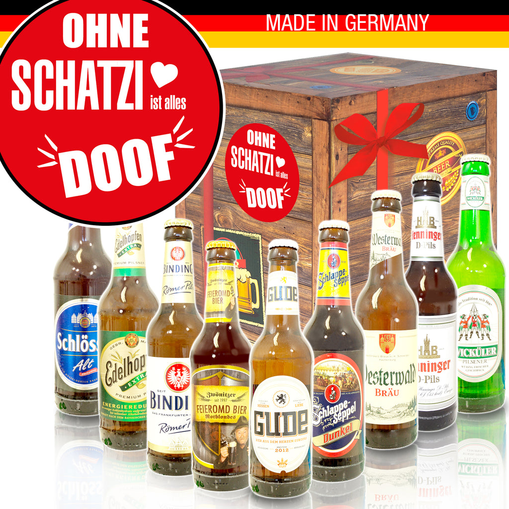 Ohne Schatzi ist alles doof | 9 Spezialitäten Bier Deutschlandreise | Bierpaket