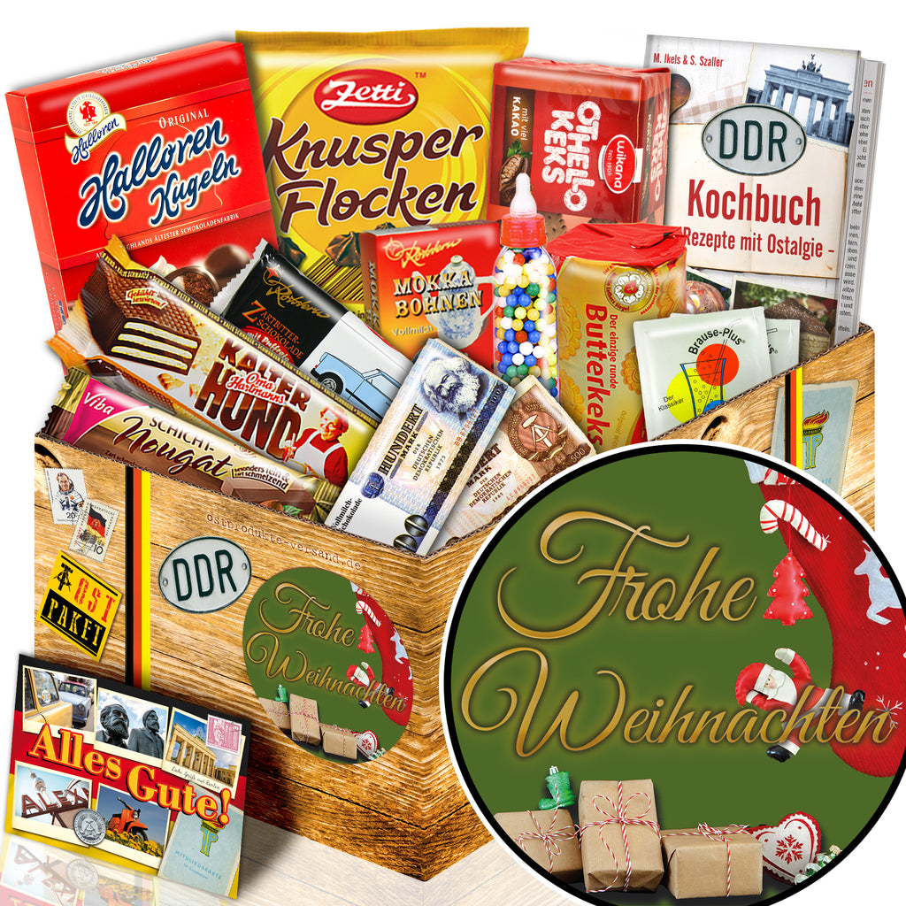 Frohe Weihnachten - Süßigkeiten Set DDR L - monatsgeschenke.de
