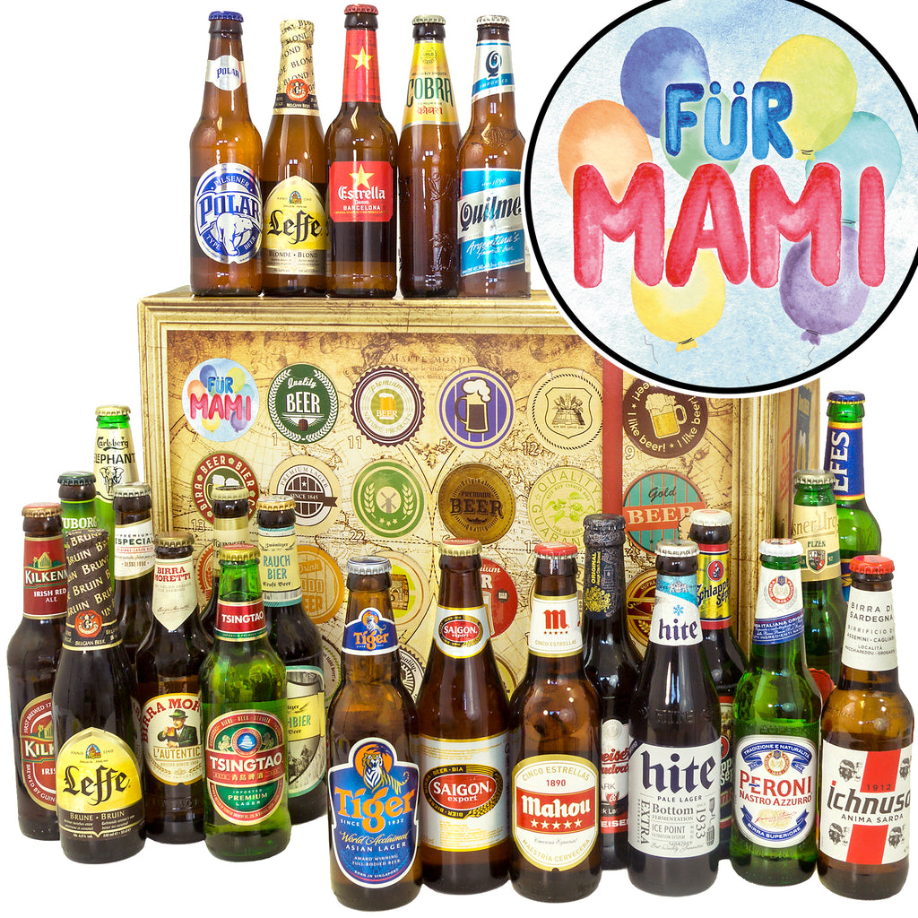 Für Mami | 24x Biere aus aller Welt | Probierpaket