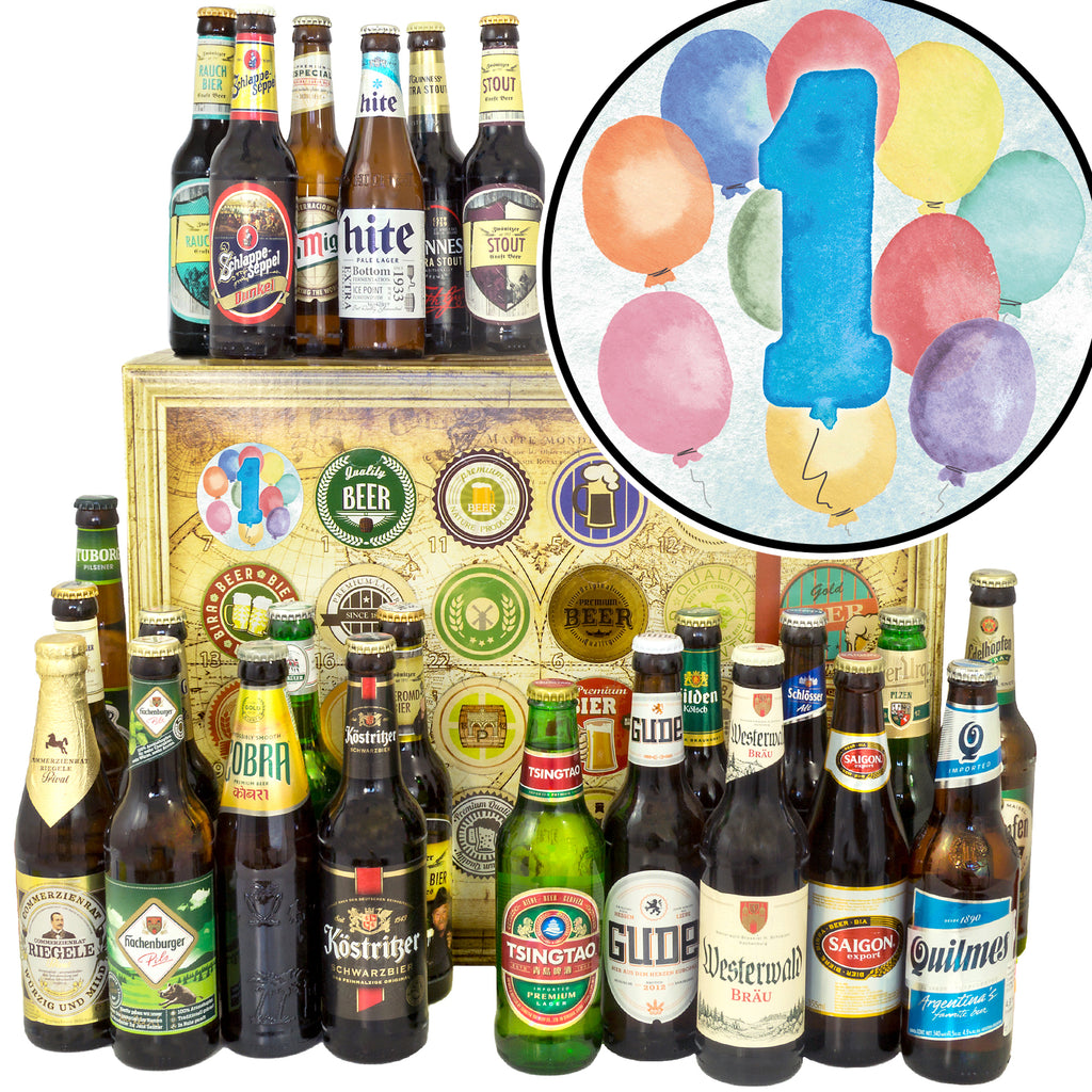 Jahrestag 1 | 24x Bier Bier Deutschland und Welt | Bierbox