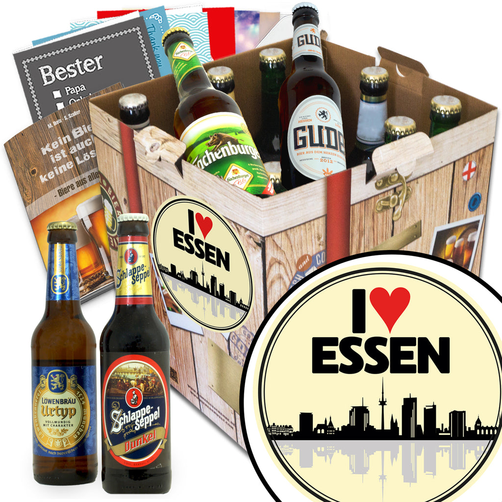 I love Essen | 9 Spezialitäten Deutsche Biere | Geschenk Set