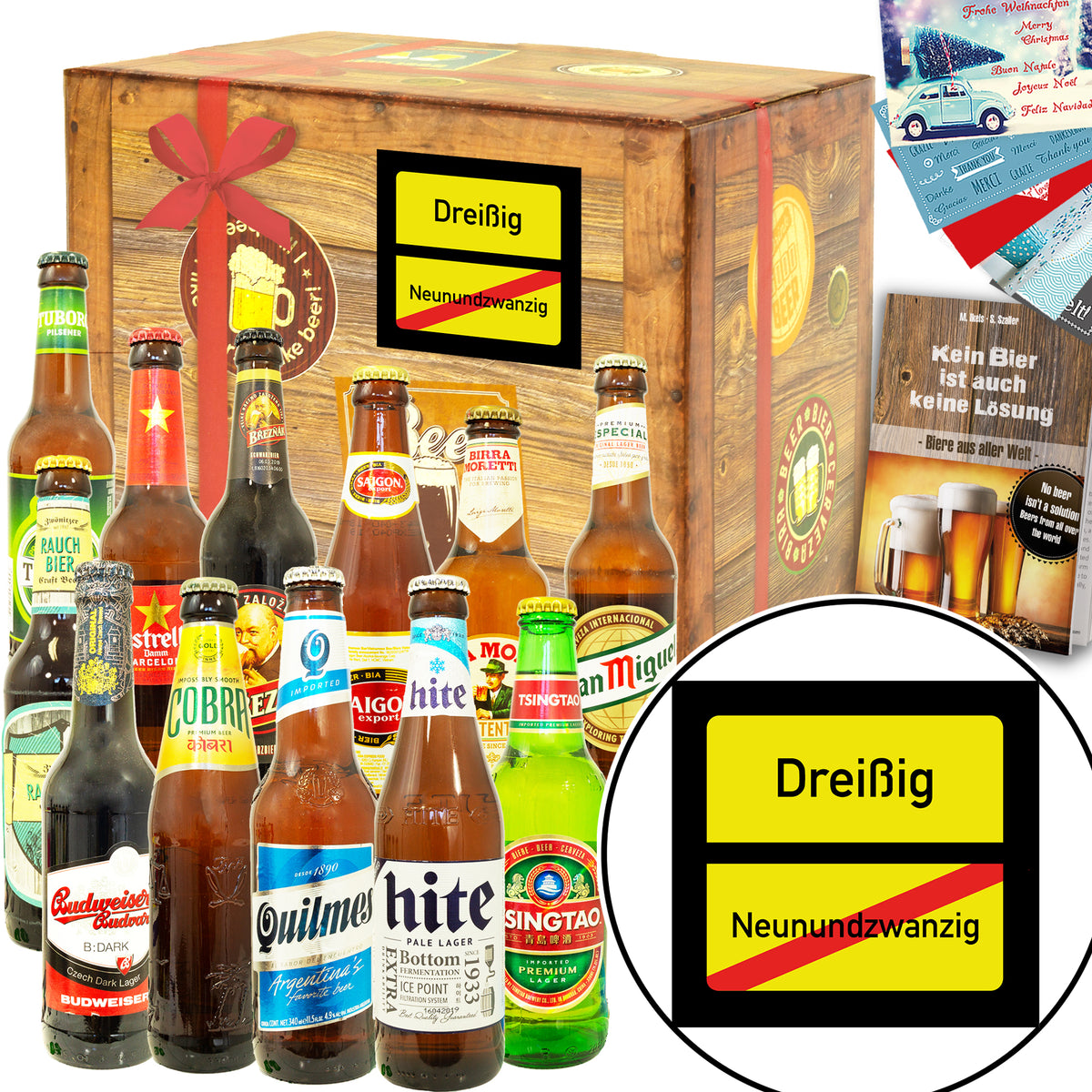 Ortsschild 30 | 12 Länder Biere der Welt Exoten | Probierpaket