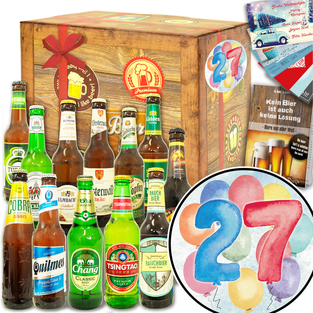Geburtstag 27 | 12x Bier aus der Welt und Deutschland | Box