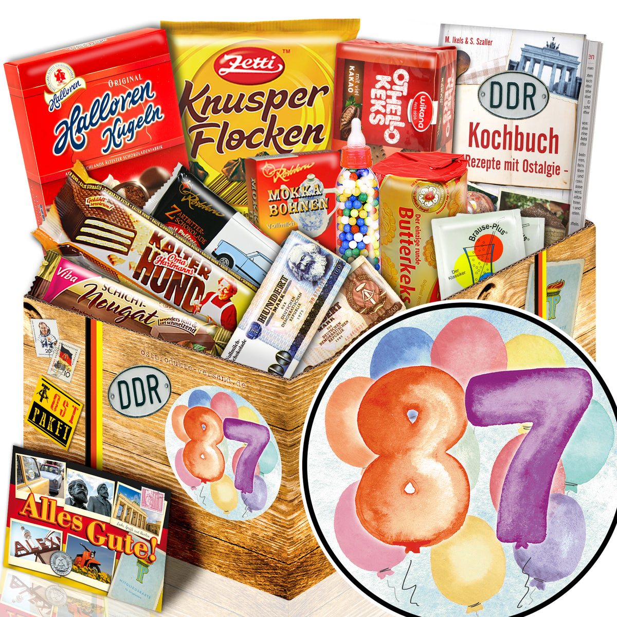 Zahl 87 - Süßigkeiten Set DDR L