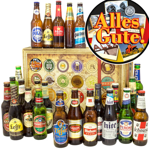 Alles Gute | 24x Bier aus aller Welt | Paket - monatsgeschenke.de