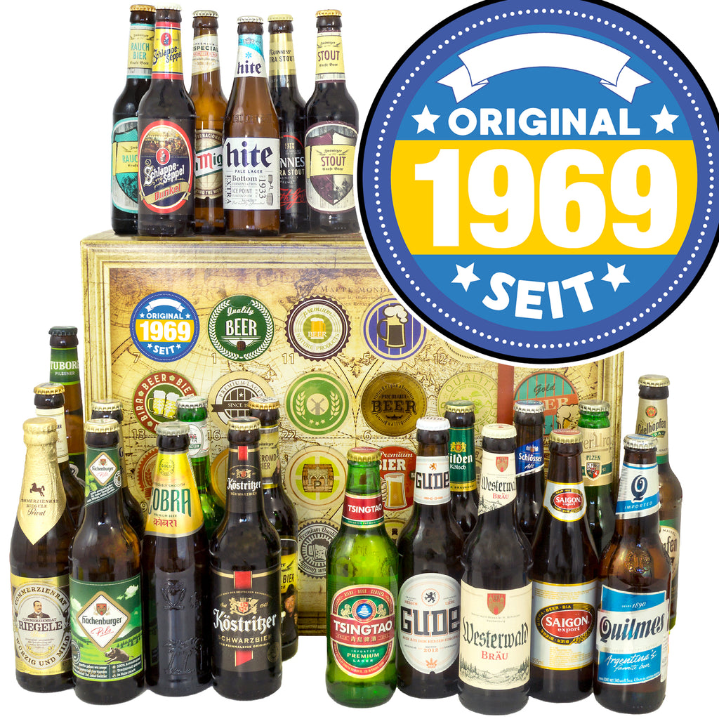 Original seit 1969 | 24x Bier Bier International und Deutschland | Bierverkostung