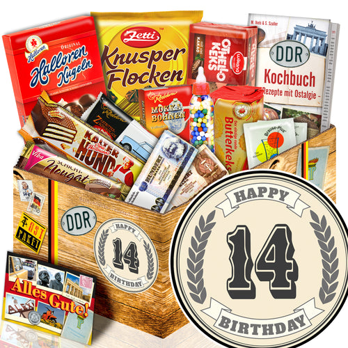 14 Zahl - Süßigkeiten Set DDR L - monatsgeschenke.de