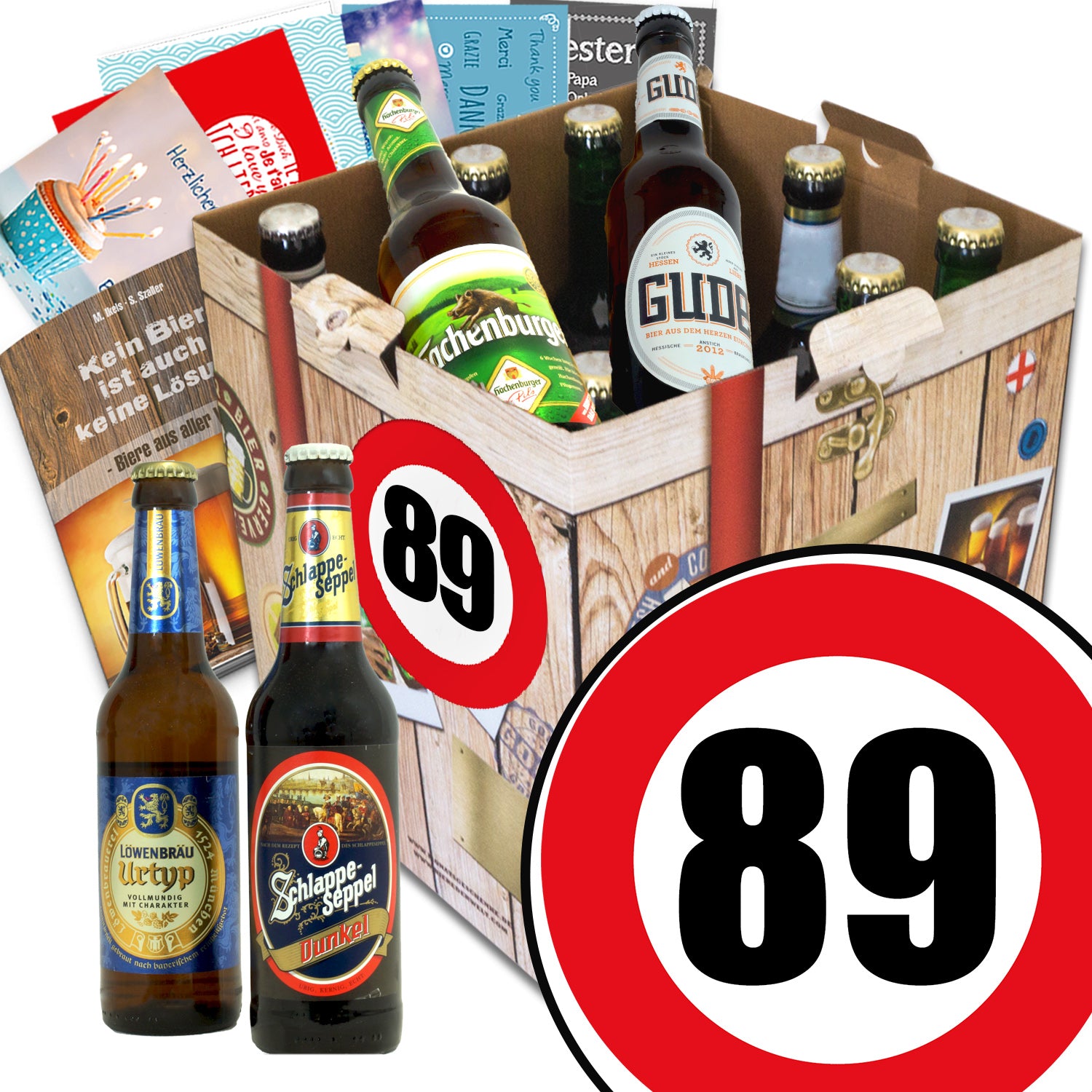 Zahl 89 | 9x Biere Deutschland | Geschenkbox