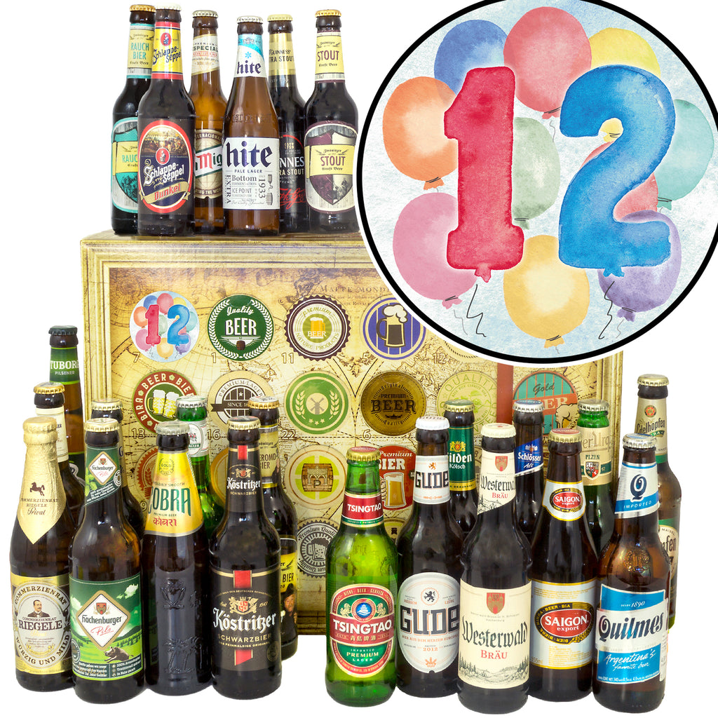 Jubiläum 12 | 24 Biersorten Bier aus Welt und Deutschland | Bierverkostung