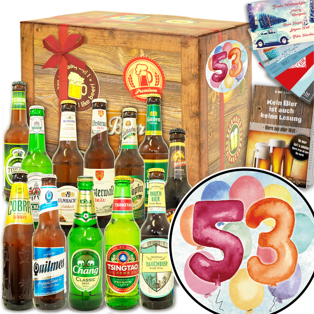 Geburtstag 53 | 12x Bier Deutschland und Welt | Geschenkidee