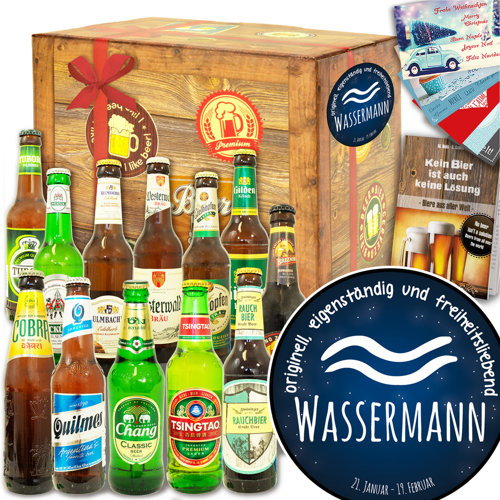 Sternzeichen Wassermann | 12 Spezialitäten Bier Deutschland und Welt | Geschenkidee