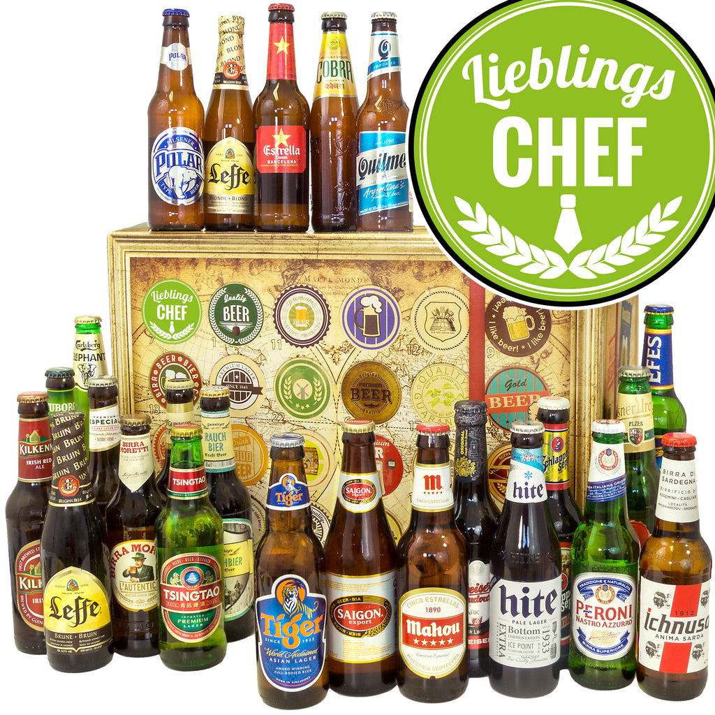 Lieblings-Chef | 24 Länder Bier Weltreise | Geschenkidee