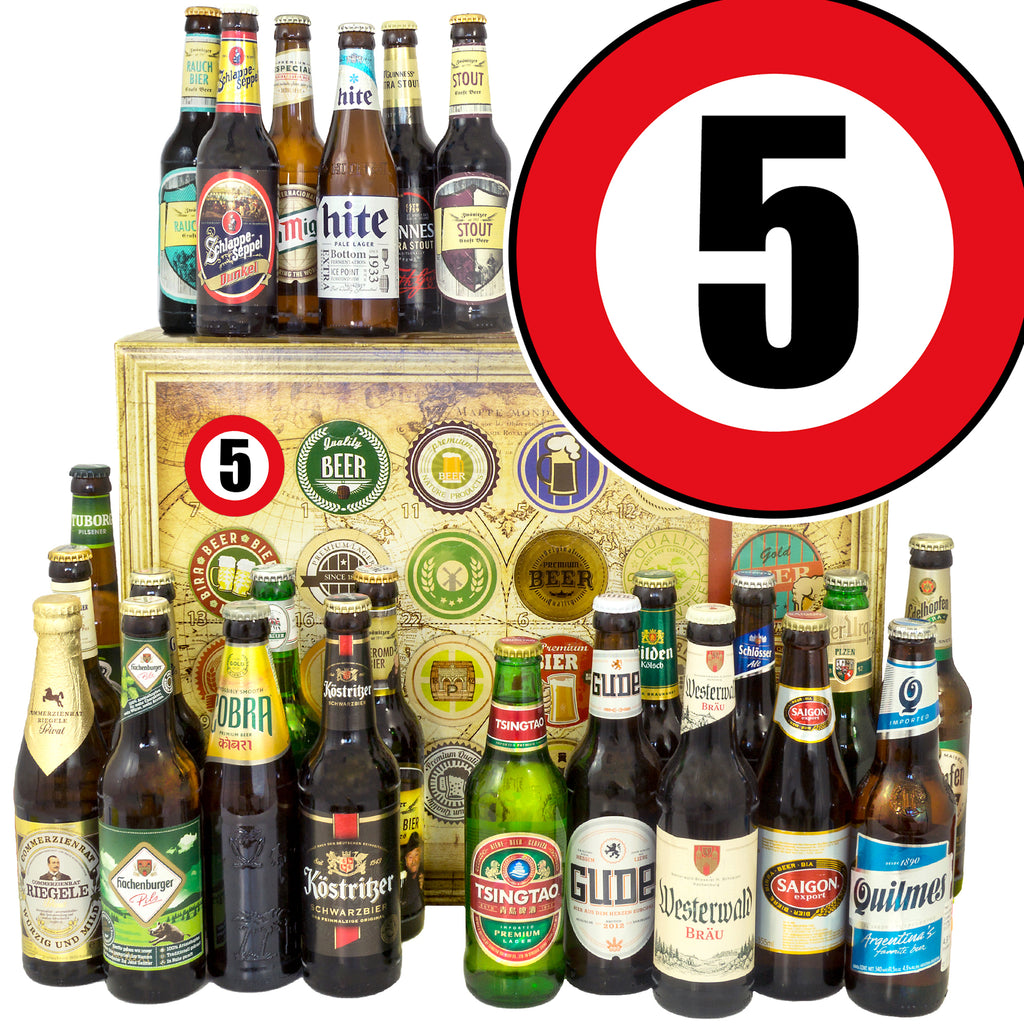 Zahl 5 | 24 Biersorten Biere Welt und Deutschland | Bierverkostung