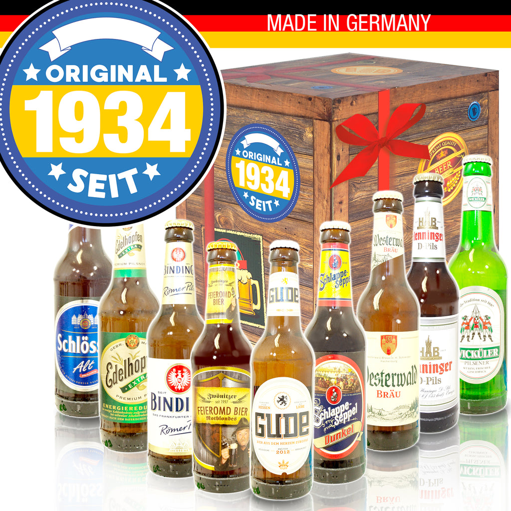 Original seit 1934 | 9 Flaschen Biere aus Deutschland | Paket