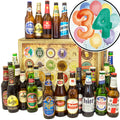 Geburtstag 34 | 24 Länder Biere aus aller Welt | Geschenkpaket