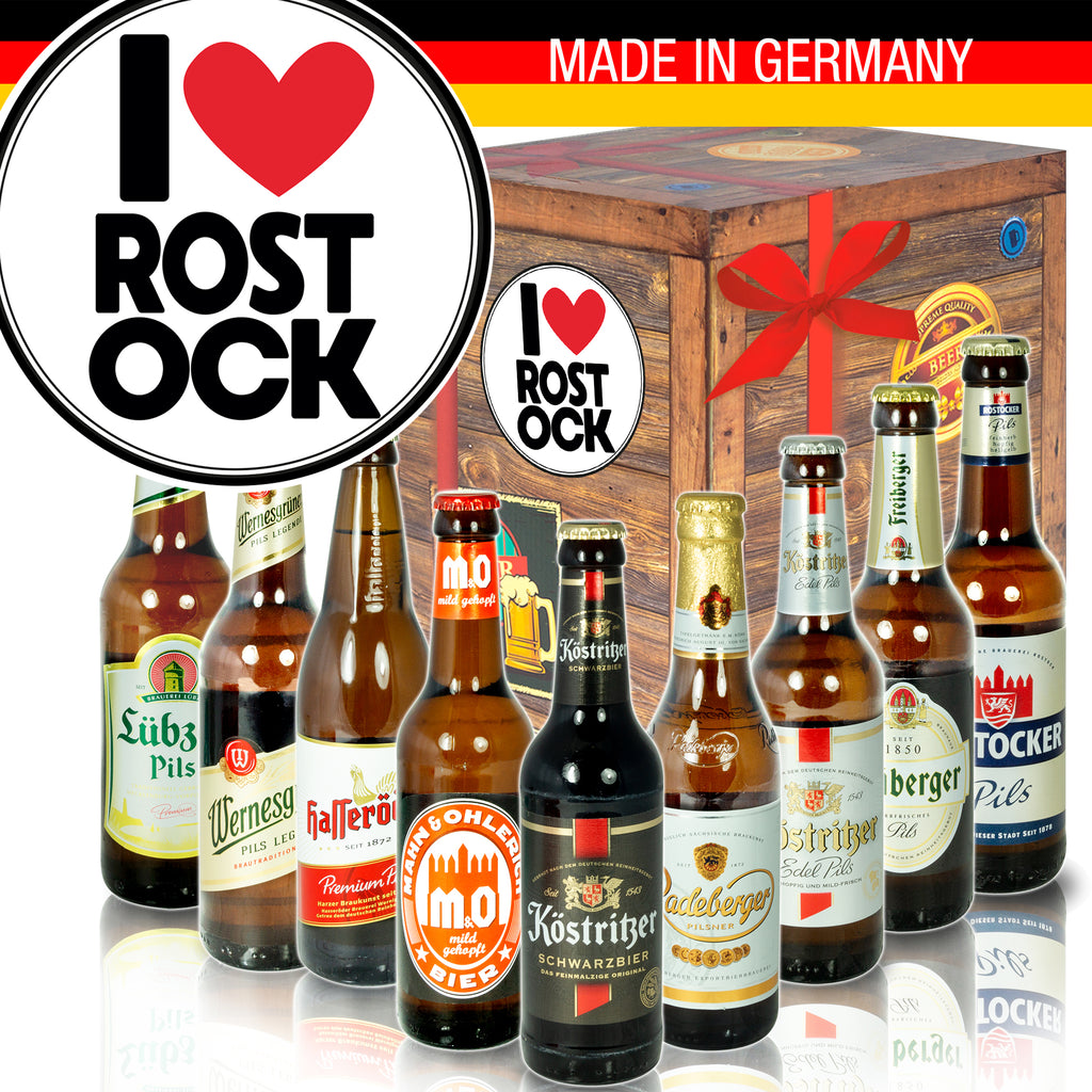 I love Rostock | 9x Ostdeutsche Biere | Biergeschenk