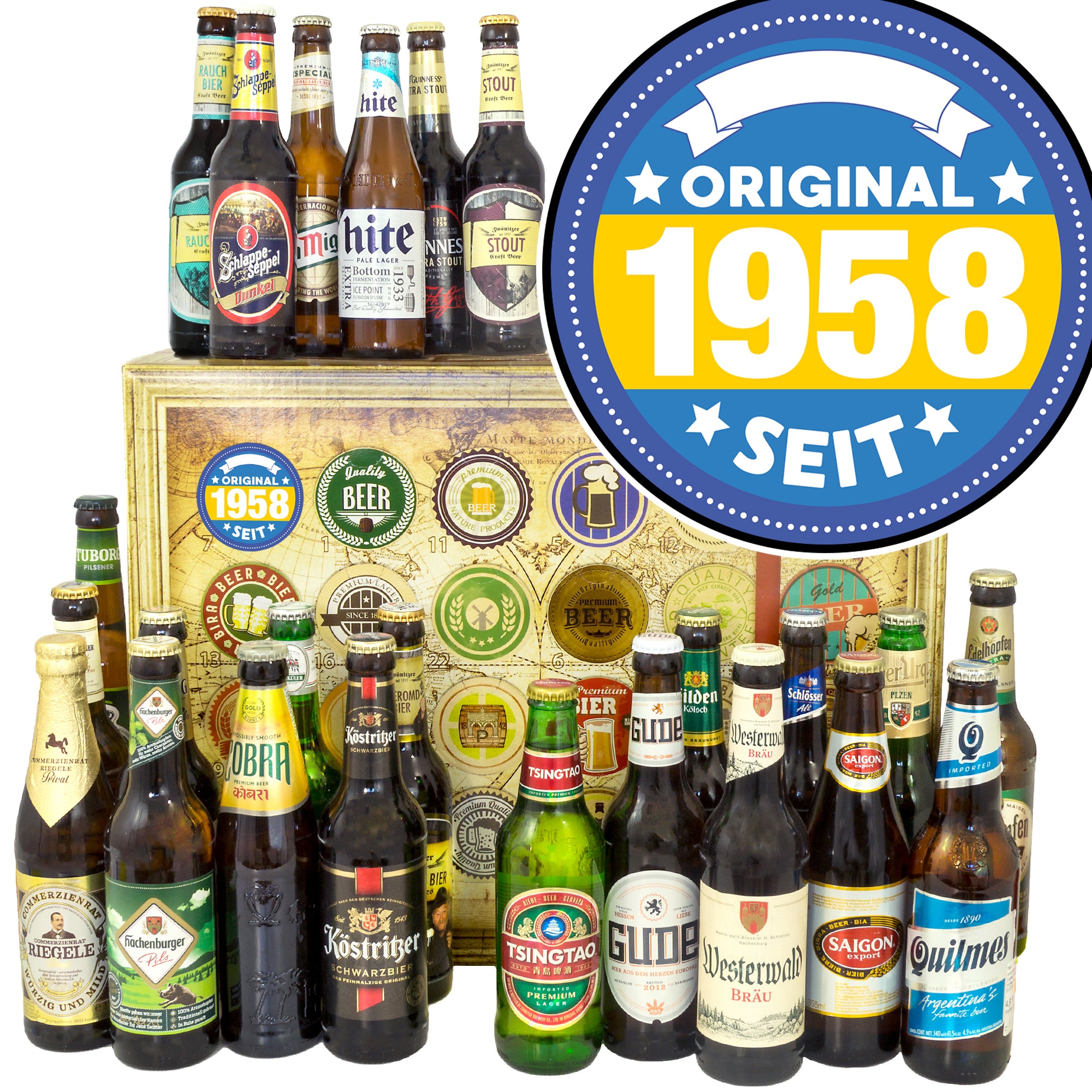 Original seit 1958 | 24x Biere Welt und Deutschland | Biertasting