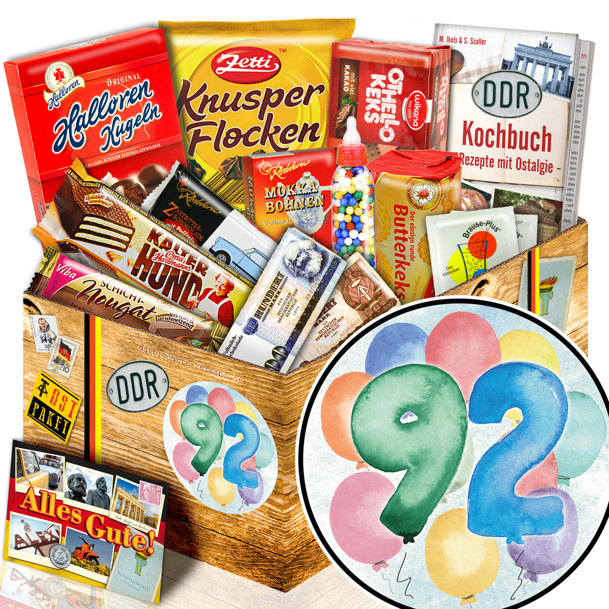 Zahl 92 - Süßigkeiten Set DDR L