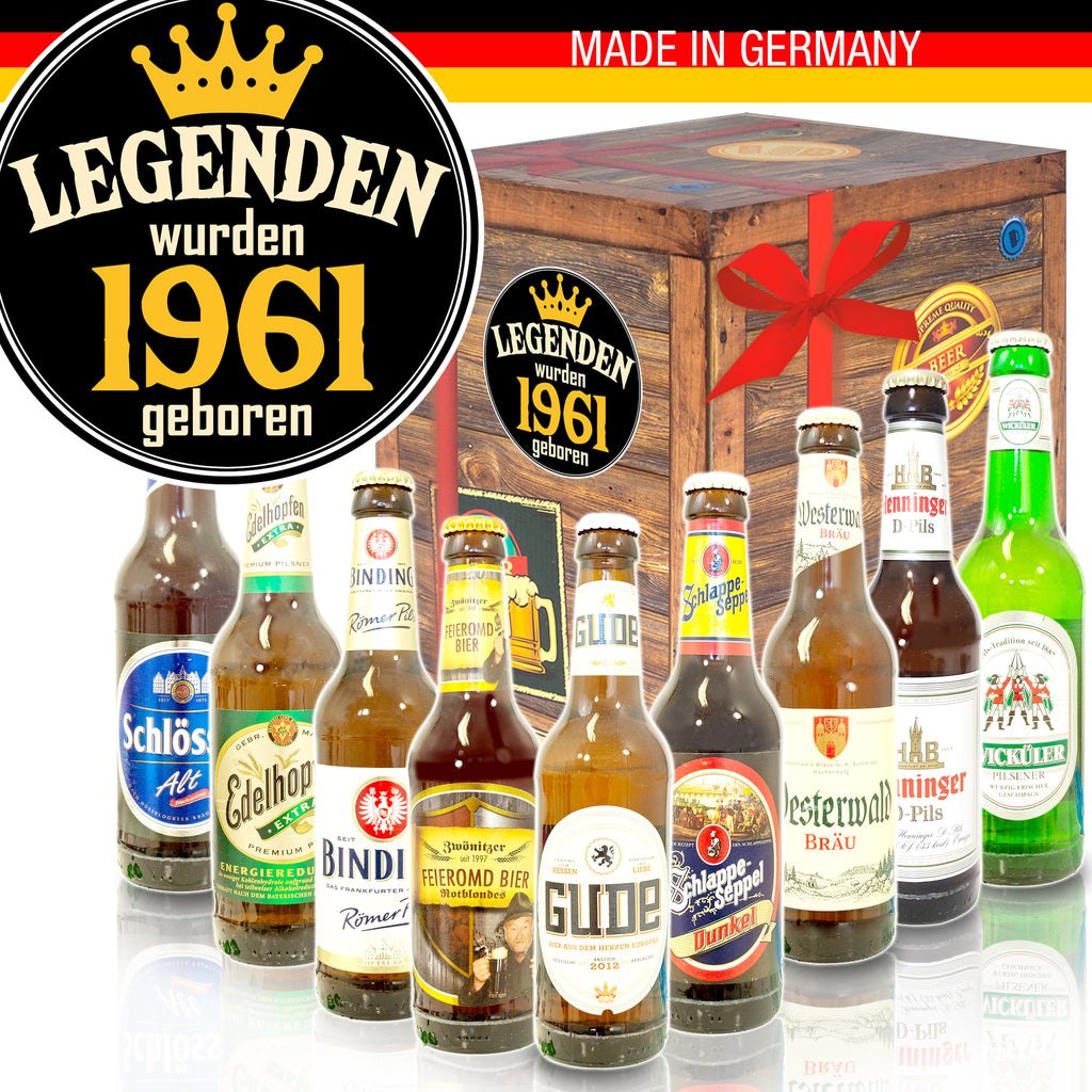 Legenden 1961 | 9x Bier Deutschlandreise | Geschenk Set