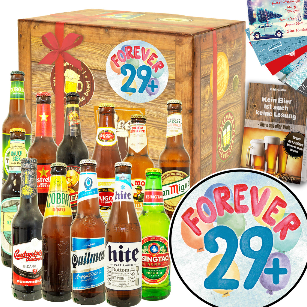 Forever 29 + | 12 Spezialitäten Bier aus aller Welt | Geschenkbox