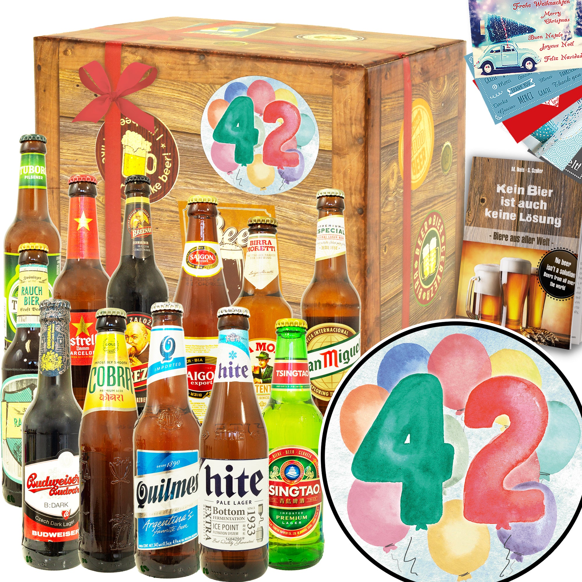 Geburtstag 42 | 12 Länder Bier Weltreise | Bier Geschenk