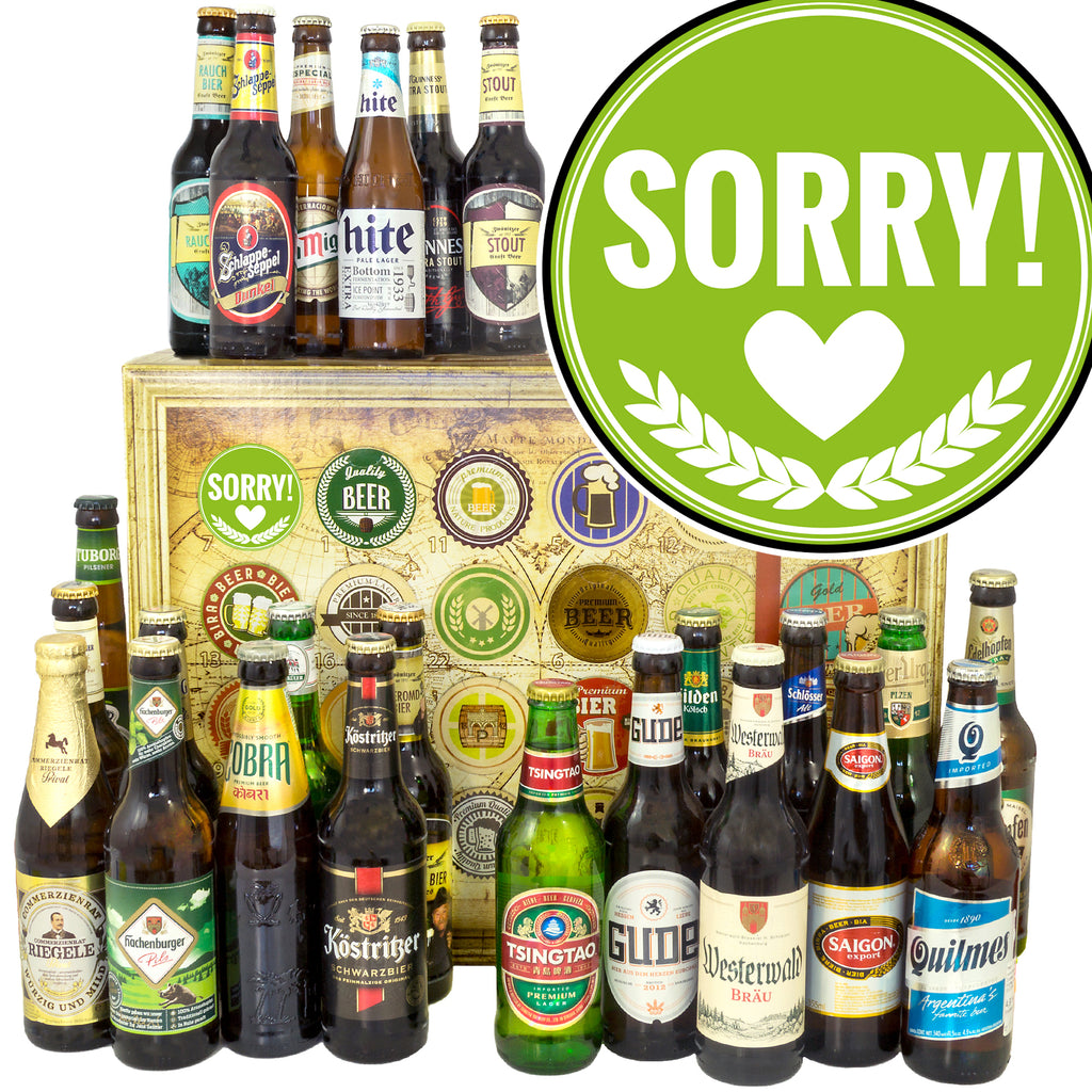 Sorry | 24 Flaschen Bier Deutschland und Welt | Probierpaket