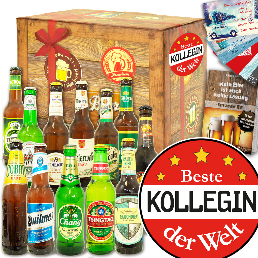 Beste Kollegin | 12 Biersorten Biere Welt und Deutschland | Bierpaket
