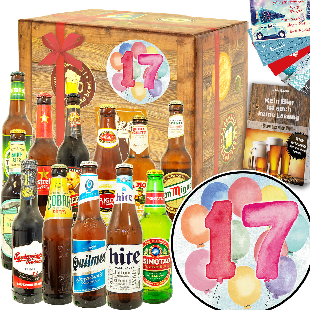 Hochzeitstag 17 | 12x Biere der Welt Exoten | Bierpaket