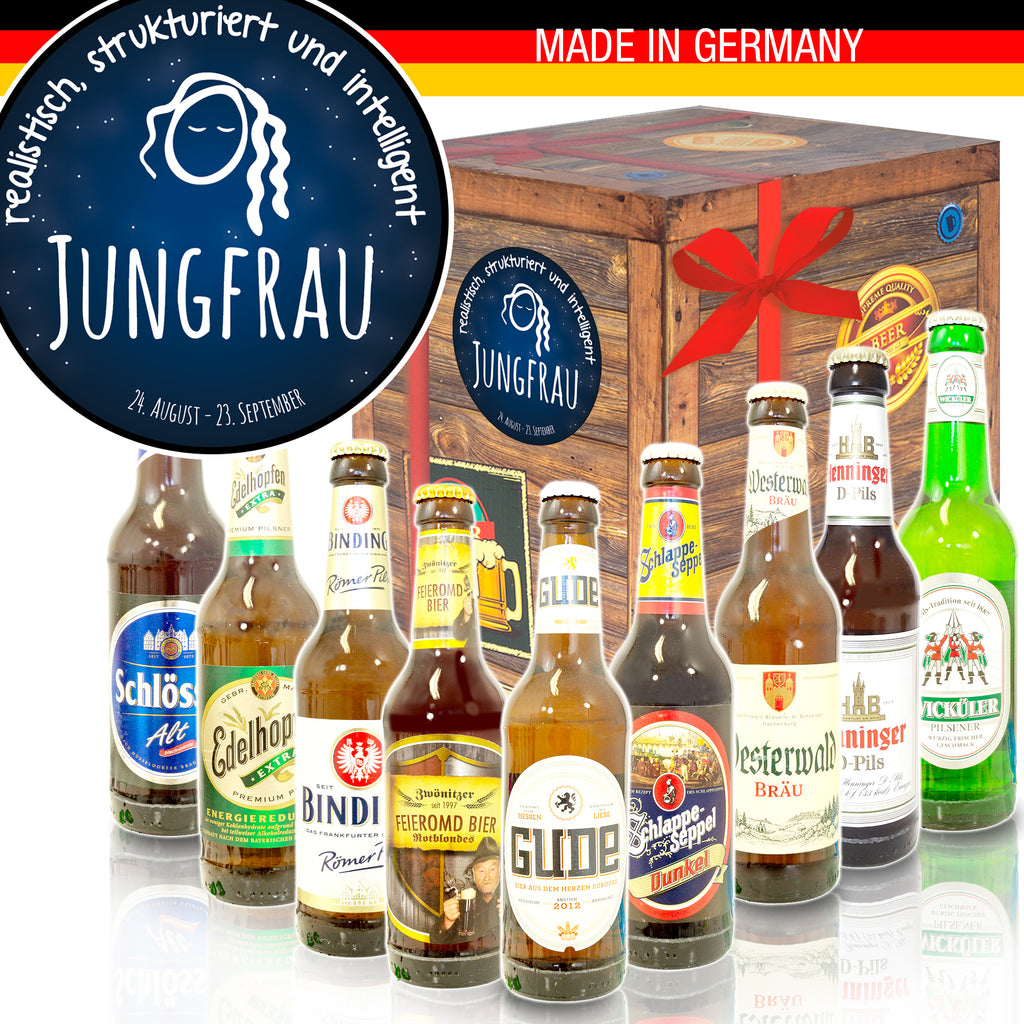 Sternzeichen Jungfrau | 9x Biere aus Deutschland | Geschenk Box