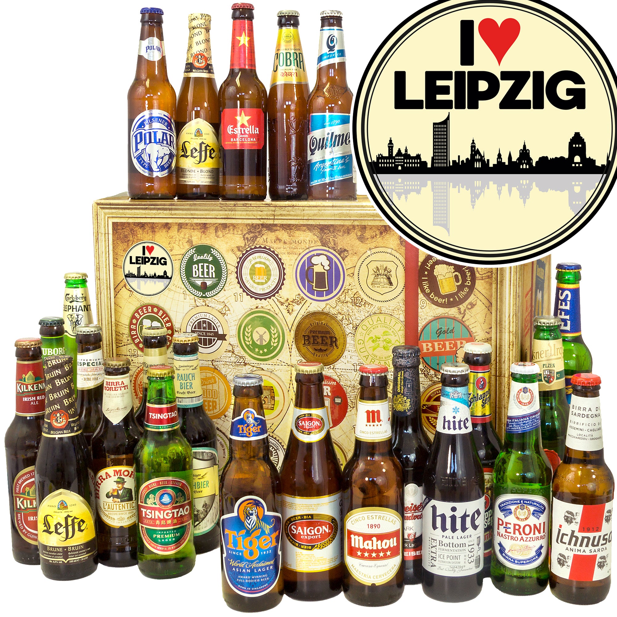 I love Leipzig | 24x Bier Weltreise | Geschenkidee - monatsgeschenke.de