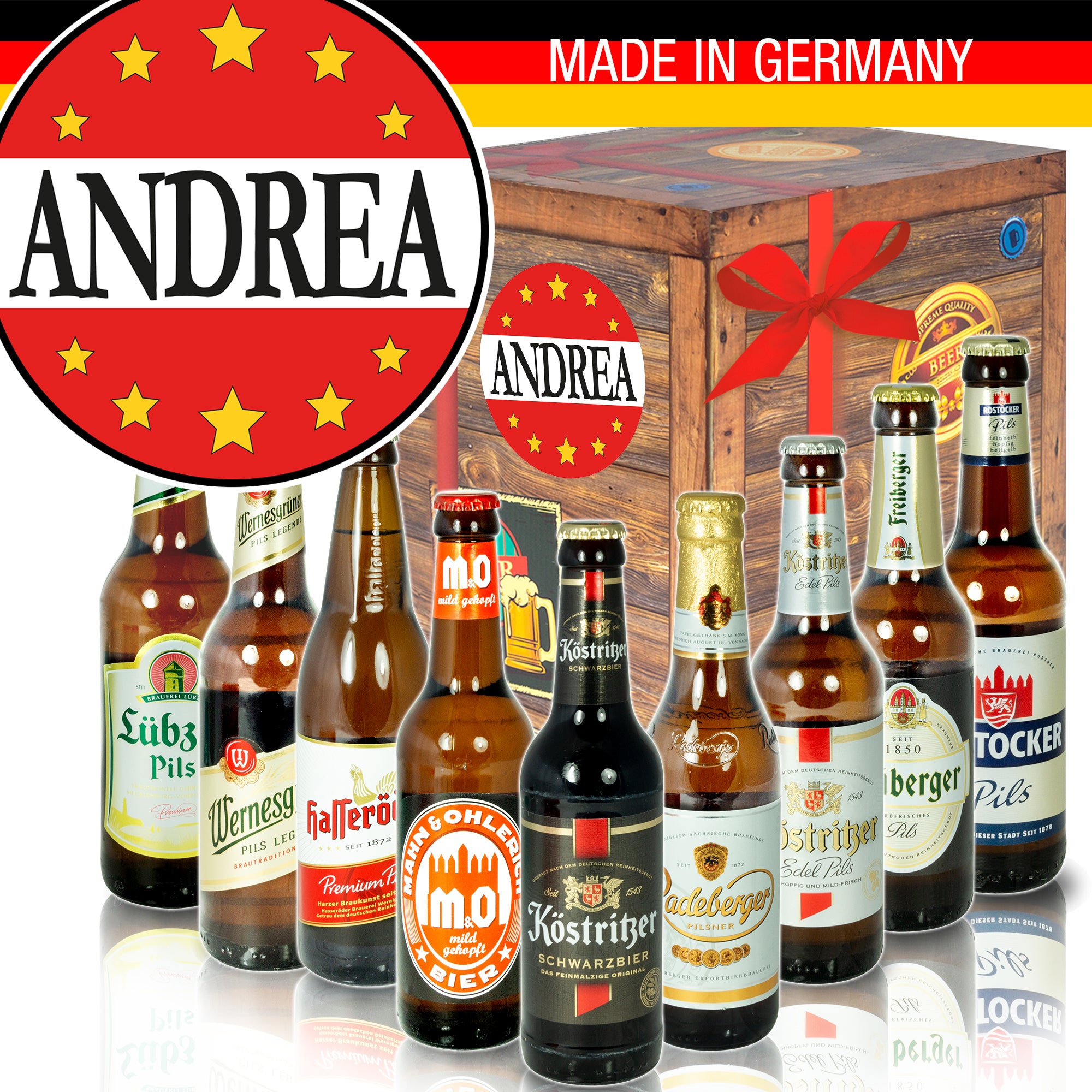 Andrea | 9 Spezialitäten Biere aus Ostdeutschland | Geschenkpaket