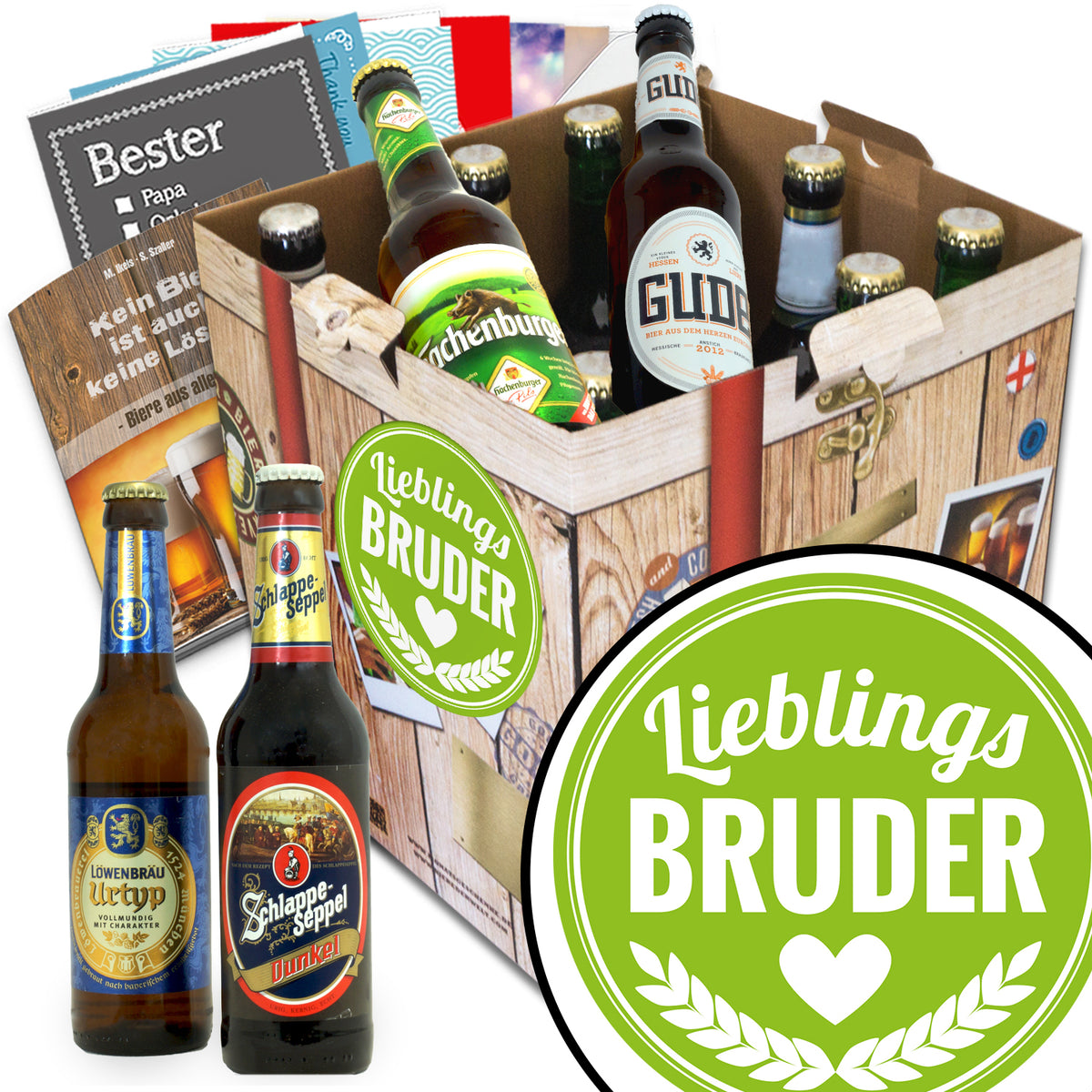 Lieblings-Bruder | 9 Flaschen Deutsche Biere | Probierpaket