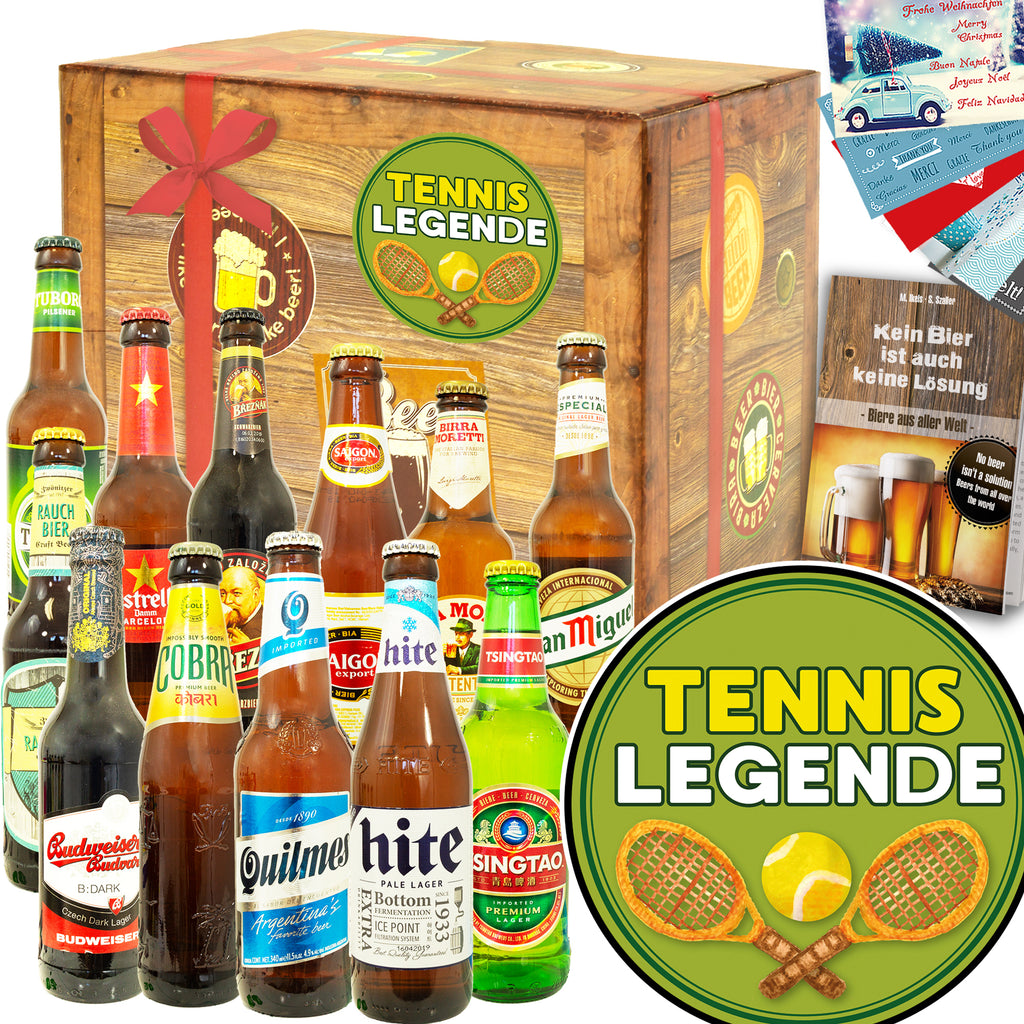 Tennislegende | 12 Spezialitäten Bierweltreise | Bier Geschenk