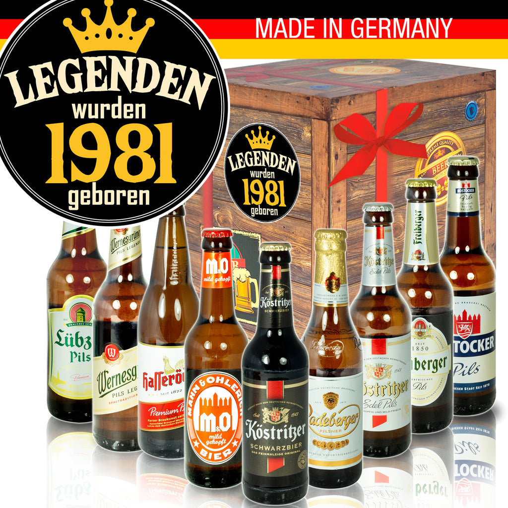 Legenden 1981 | 9x Biere aus Ostdeutschland | Geschenkpaket