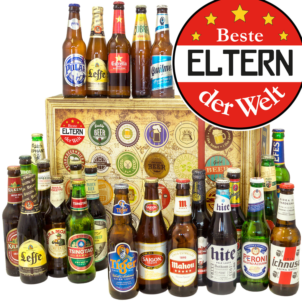 Beste Eltern der Welt | 24x Biere der Welt | Biertasting