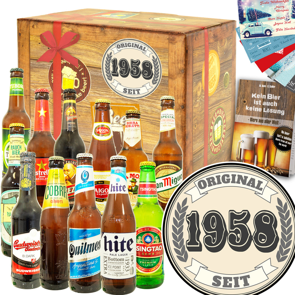 Original seit 1958 | 12 Länder Bierweltreise | Geschenk Box